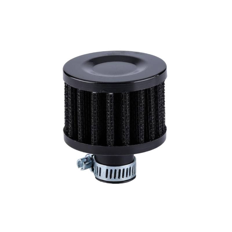 sibulv Auto Luftfilter 12mm 25mm Passend for Motorrad Kaltlufteinlass High Flow Kurbelgehäuseentlüftungsabdeckung Mini Entlüftungsfilter Ansaugkrümmer(12MM-BLACK) von sibulv