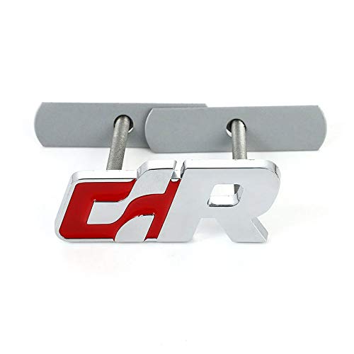 sibulv Car Sticker Front Hood Grill Emblem Auto Grille Badge for Volkswagen R Racing VW Sagitar Passat Golf Tiguan Touareg CC GR(Red SR Grill) von sibulv