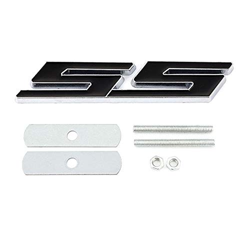 sibulv Car Sticker Front Hood Grill Emblem Grille Badge for Chevrolet SS Sport Cruze Camaro Captiva Aveo Lacetti Rear Trunk Stickers(SS Black Grille) von sibulv