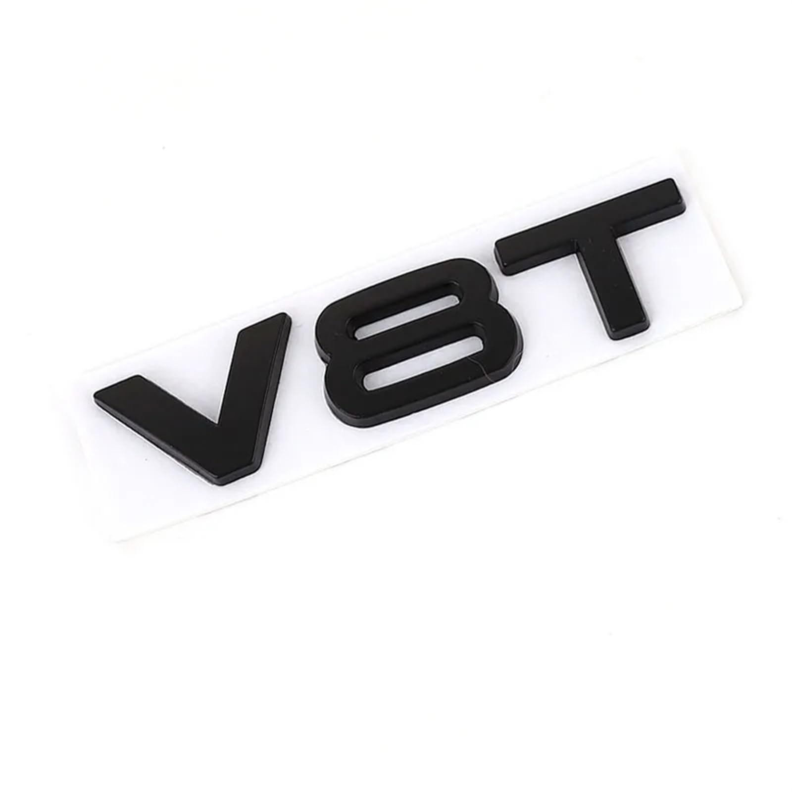 sibulv Car Styling 3D ABS Sticker Rear Trunk Badge Decal V6T V8T Emblem Logo Fit for Audi A4 A6 A1 A5 Q3 Q5 Q7 Car Accessories(Black V8T) von sibulv