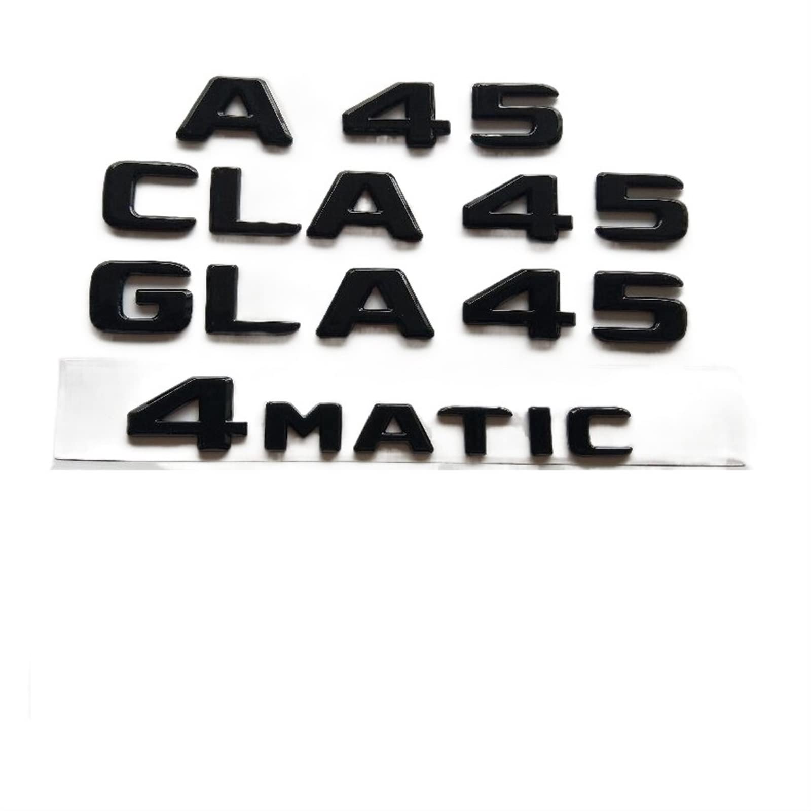 sibulv Glänzend Glänzend Schwarze Kotflügel-Embleme, Passend For A 45 GLA 45 CLA 45 4MATIC Insignien(4MATIC) von sibulv