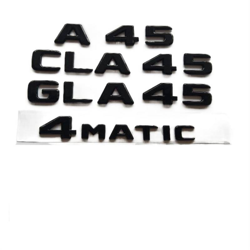 sibulv Glänzend Glänzend Schwarze Kotflügel-Embleme, Passend For A 45 GLA 45 CLA 45 4MATIC Insignien(CLA 45) von sibulv