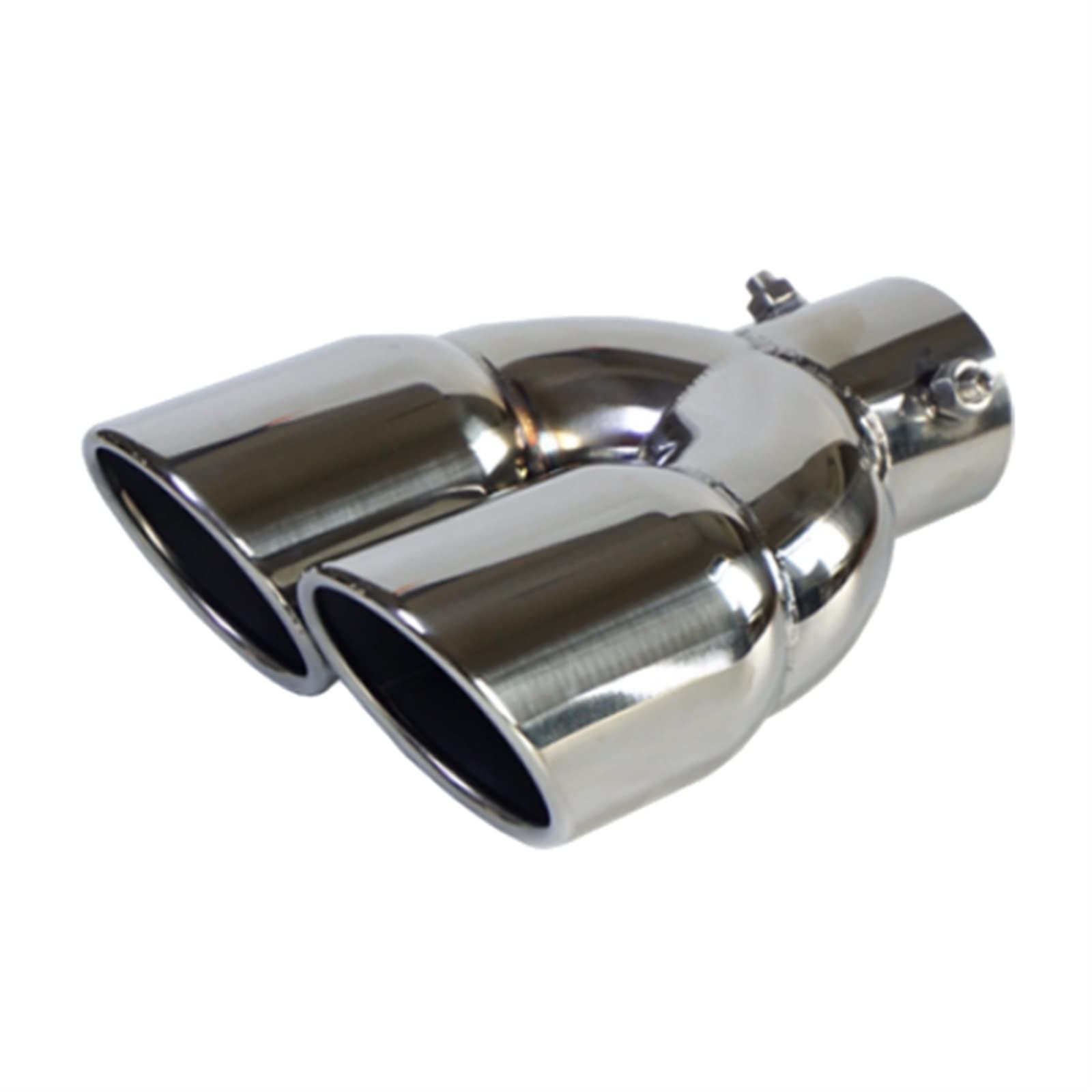 sibulv Universal 63mm Car Inlet Double-Barrel Endrohr Endrohr Schalldämpfer Schwarz Titan Outlet Edelstahl Autozubehör Endschalldämpfer(Silver Z) von sibulv