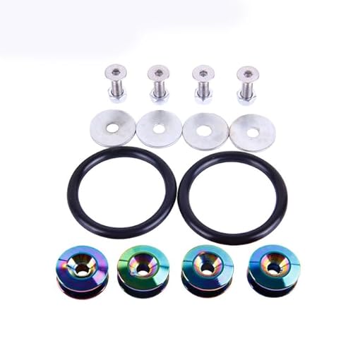 sibulv Universal JDM Aluminum Bumper Quick Release Fasteners Fender Washers for Honda Civic Integra RSX with Logo(Color) von sibulv