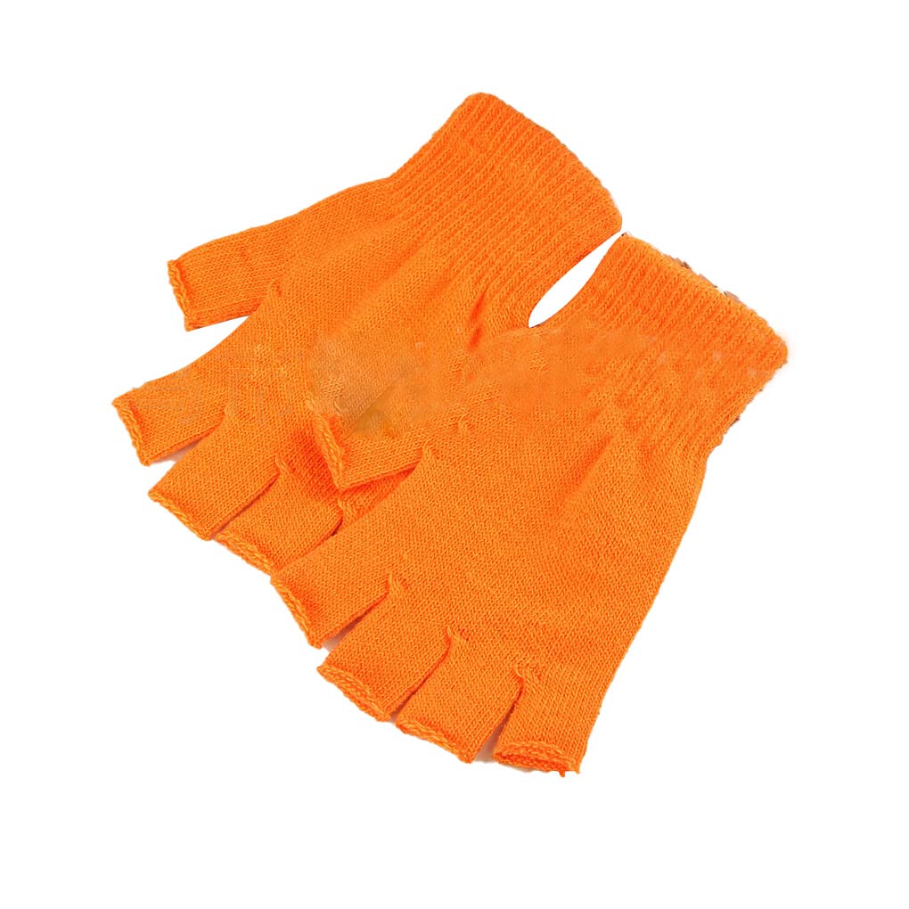 siduytin 1 Paar Fingerlose Handschuhe für Frauen Schutzausrüstung Feinweben Outdoor Aktivitäten Kreatives Design Heimbedarf, Orange von siduytin