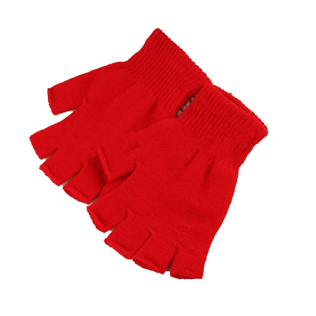 siduytin 1 Paar Fingerlose Handschuhe für Frauen Schutzausrüstung Feinweben Outdoor Aktivitäten Kreatives Design Heimbedarf, rot von siduytin