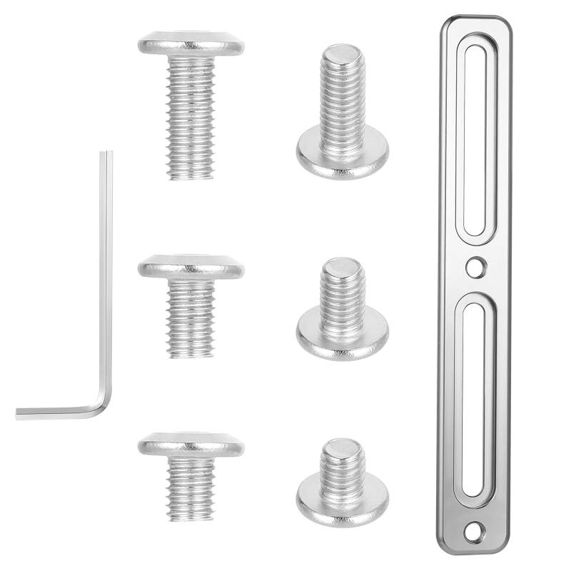 simarro Fahrrad Flaschenhalteradapter, Fahrrad B-Rad Befestigungssockel verstellbare Käfighalter für Rennrad Mountainbike, 2 Schlitze mit 6 Schrauben und 1 Schlüssel(Silber) von simarro