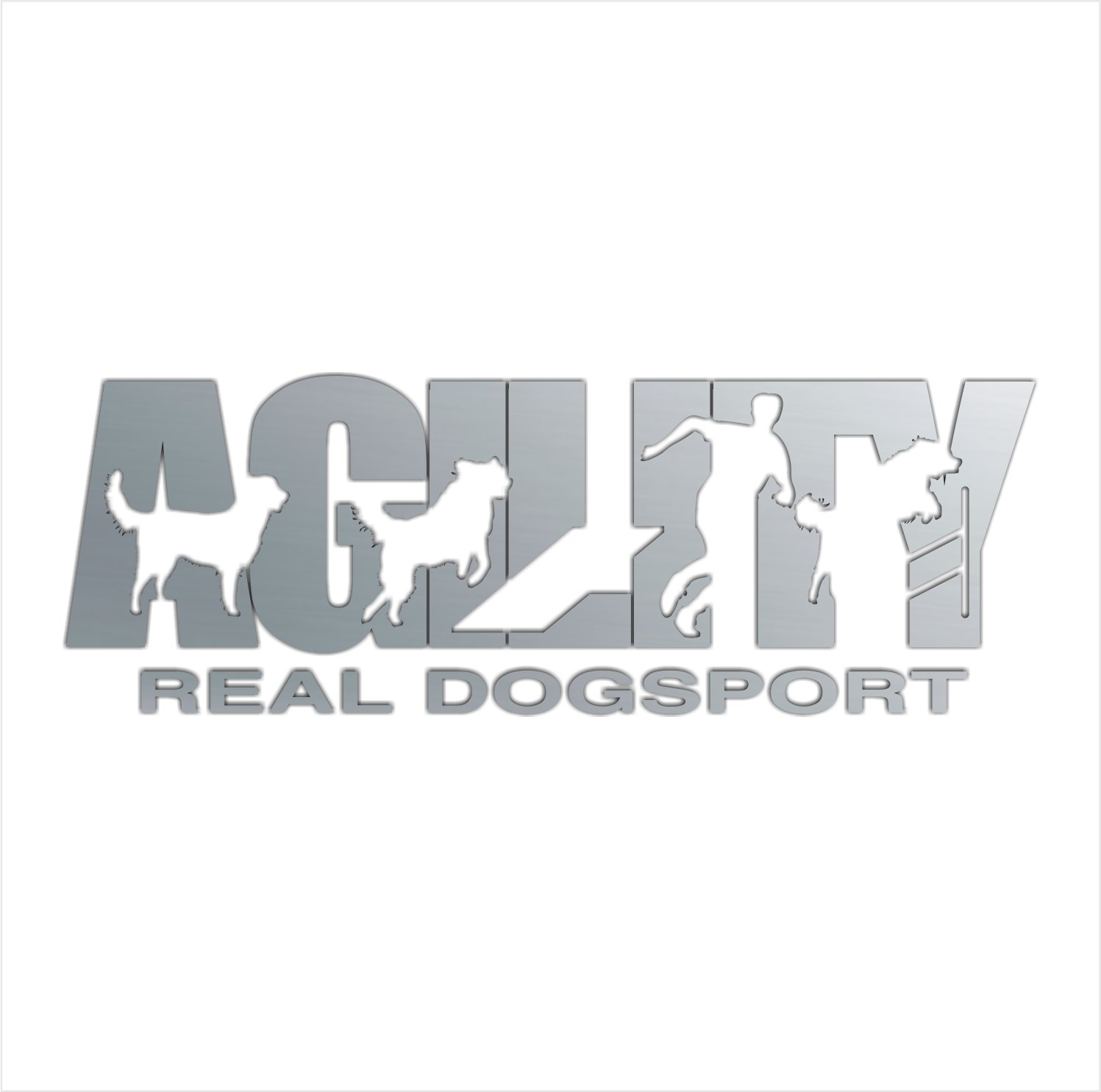 siviwonder Auto Aufkleber Agility Hundesport Dogsport Hundeaufkleber 30cm Silber metallic von siviwonder