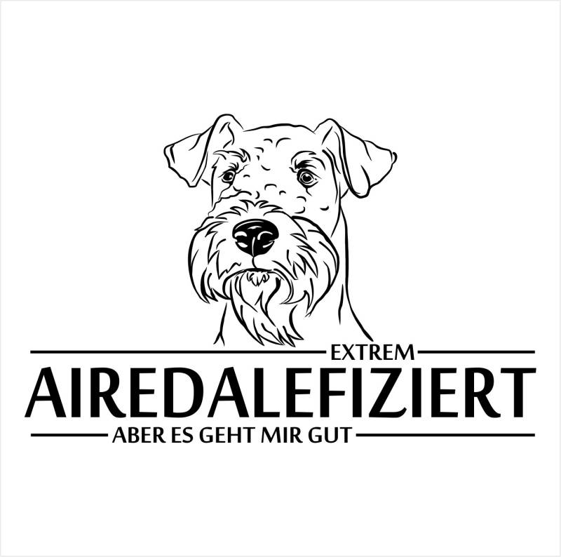 siviwonder Auto Aufkleber Airedale Terrier AIREDALEFIZIERT Hund INFIZIERT Hundeaufkleber 30cm Black von siviwonder