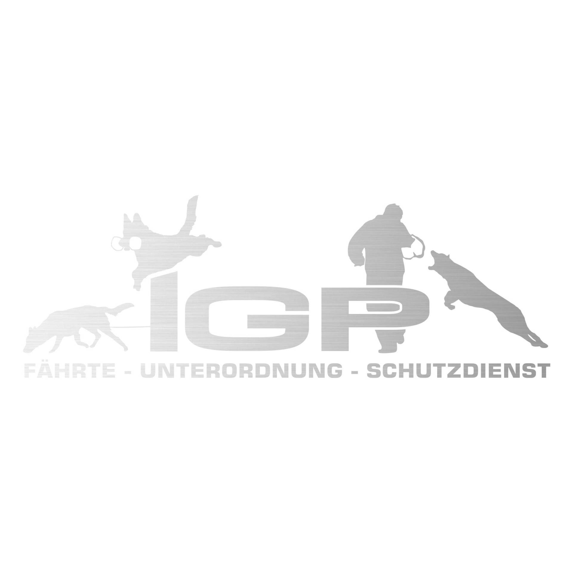 siviwonder Auto Aufkleber IGP SCHUTZDIENST Autoaufkleber K9 Hundeanhänger ehemals IPO Hundesport Hundemotiv (Silber, 30cm) von siviwonder