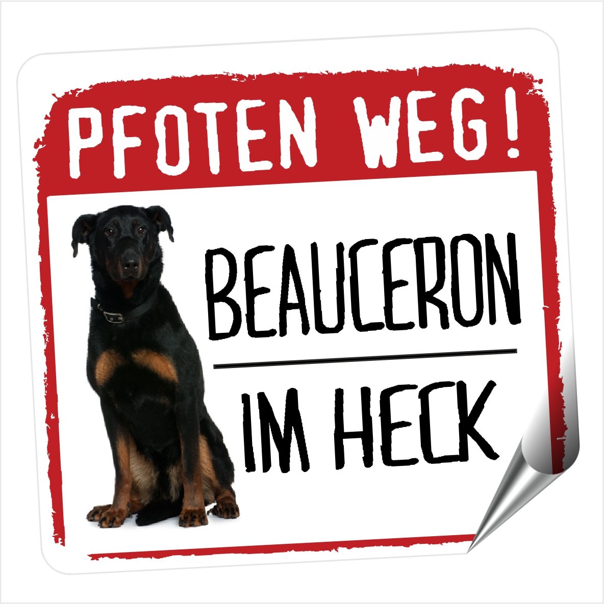 siviwonder Beauceron Pfoten Weg Kleiner Auto Aufkleber Hundeaufkleber REFLEKTIEREND Reflective von siviwonder