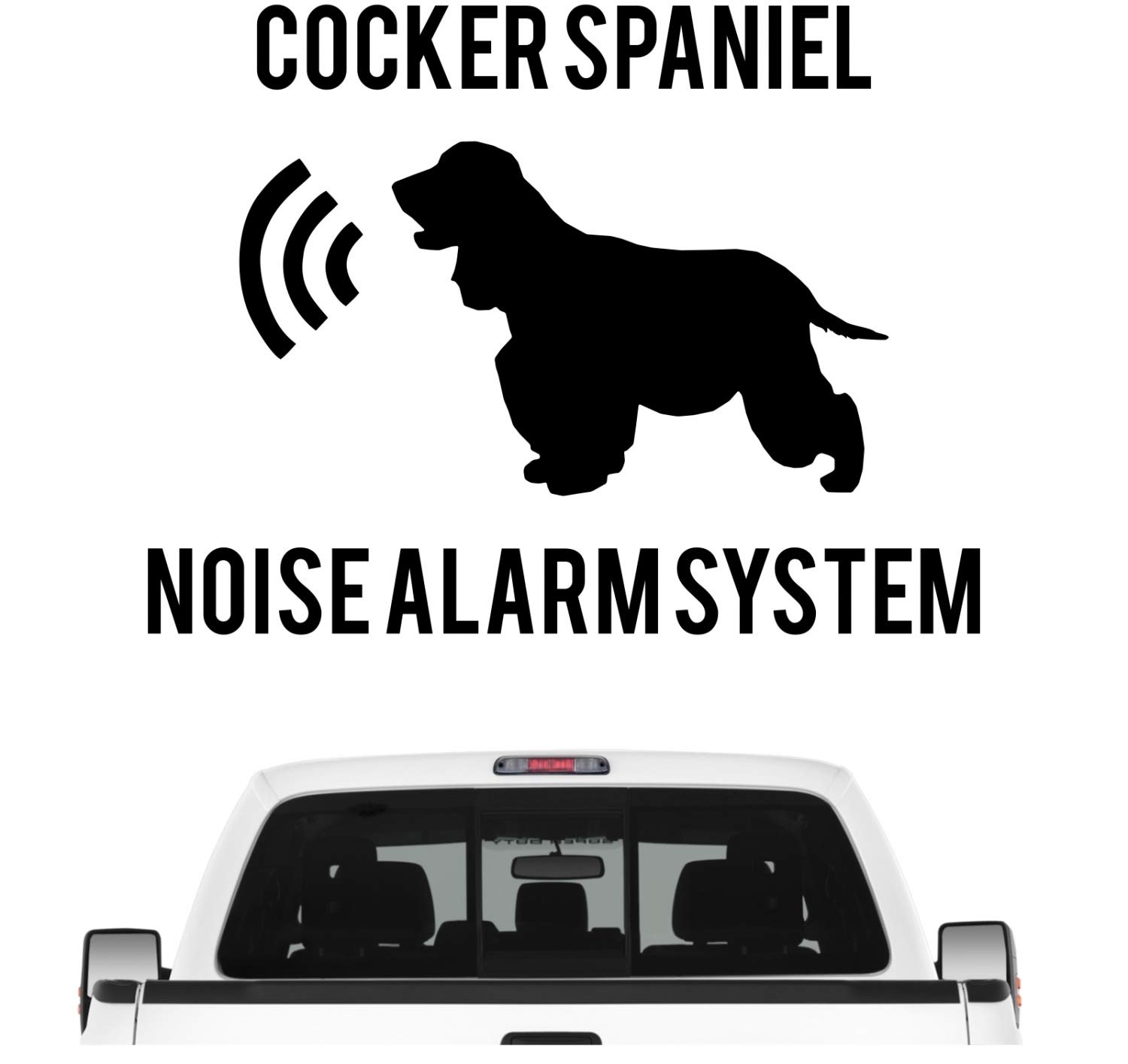 siviwonder Cocker Spaniel Noise Alarmsystem Auto Aufkleber Hund Folie Cockie Spanier Farbe Schwarz, Größe 10cm von siviwonder