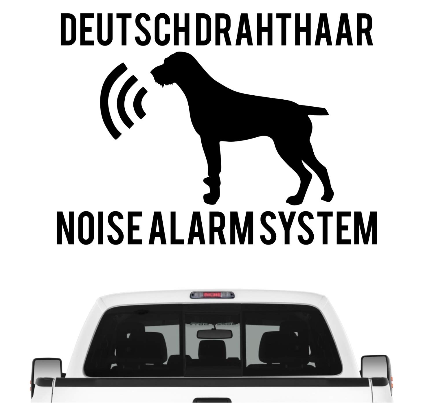 siviwonder Deutsch Drahthaar Noise Alarmsystem Auto Aufkleber Hund Folie DD Jagd Farbe Schwarz, Größe 10cm von siviwonder