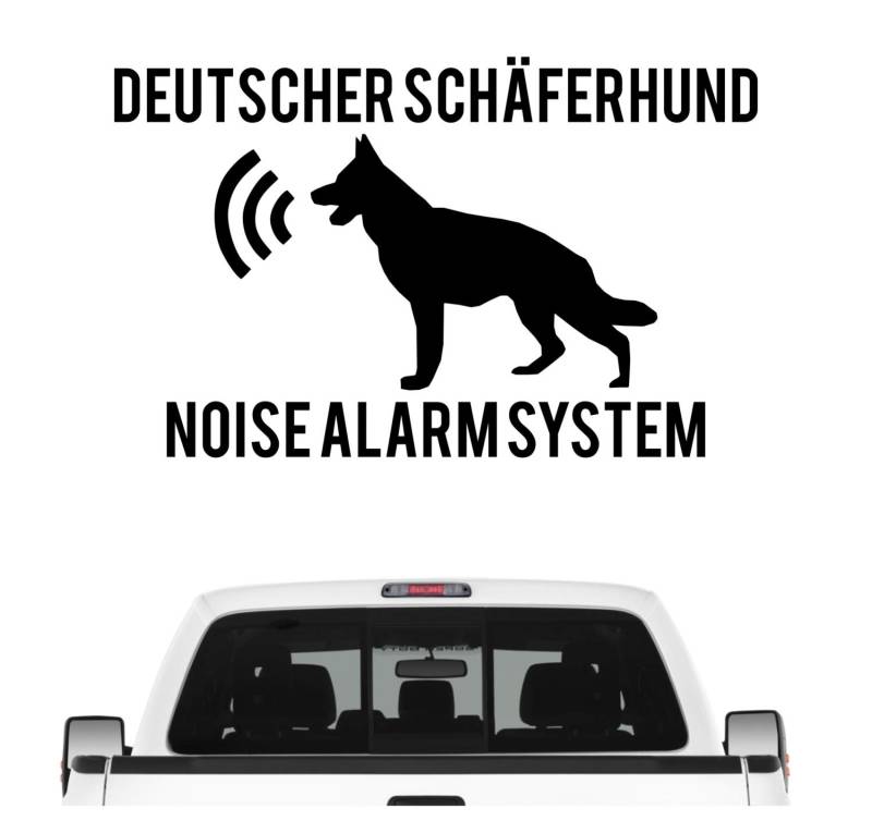 siviwonder Deutscher Schäferhund Noise Alarmsystem Auto Aufkleber Hund Folie German Farbe Schwarz, Größe 20cm von siviwonder