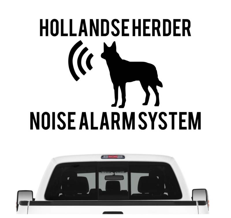 siviwonder Hollandse Herder Noise Alarmsystem Auto Aufkleber Hund Folie Herdershond Farbe Schwarz, Größe 20cm von siviwonder