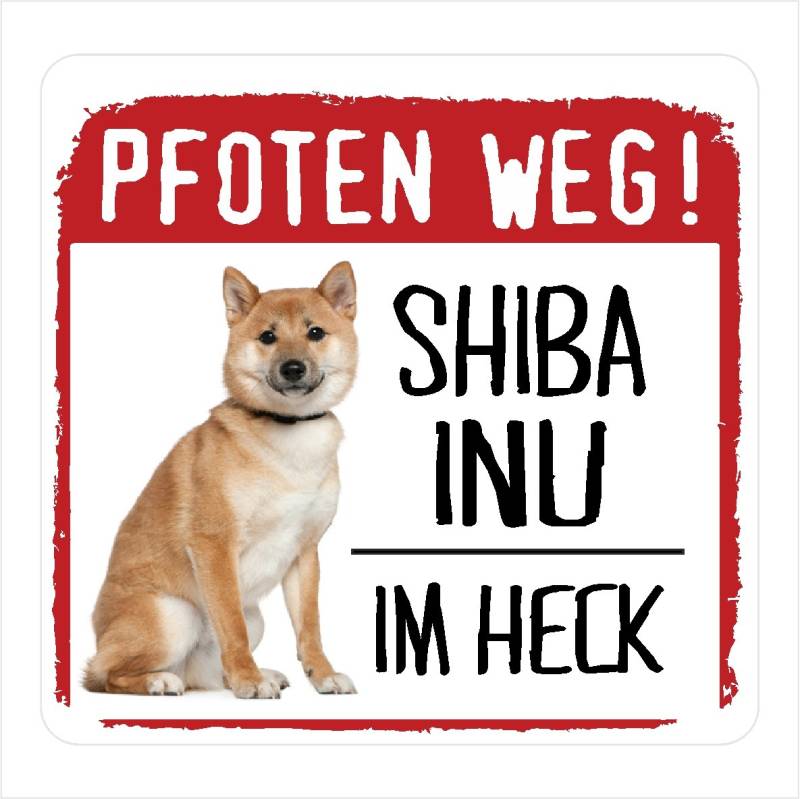 siviwonder Shiba Inu Pfoten Weg Kleiner Auto Aufkleber Hundeaufkleber REFLEKTIEREND Reflective von siviwonder