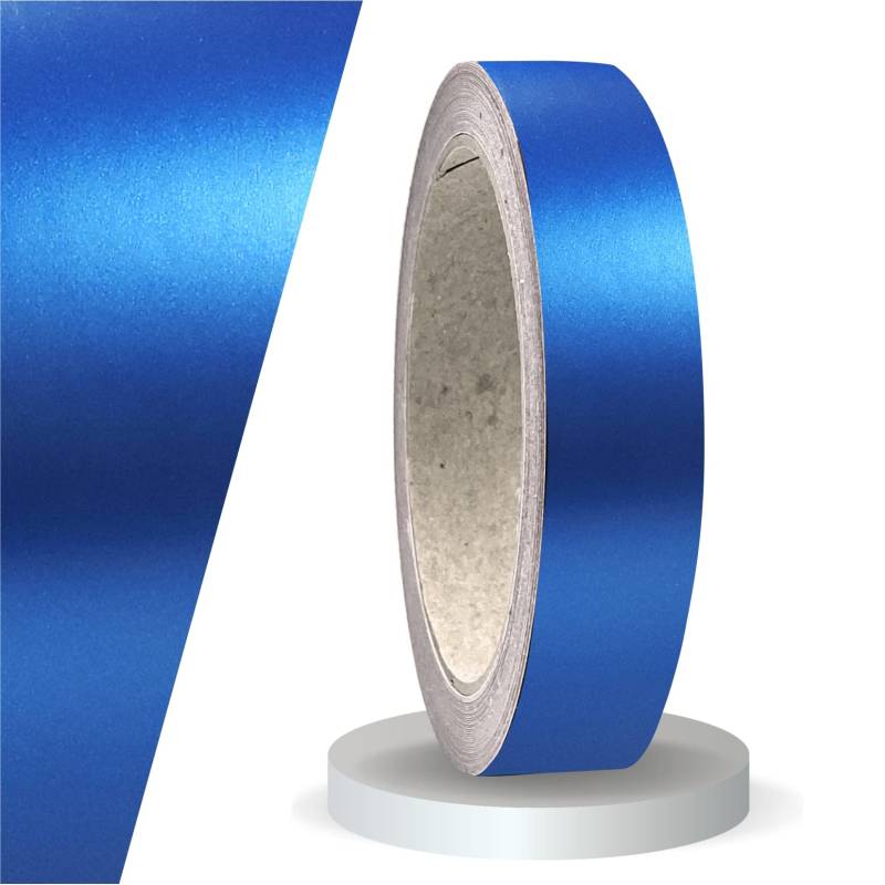 siviwonder Zierstreifen blau metallic matt in 20 mm Breite und 10 m Länge für Auto Boot Jetski Modellbau Klebeband Aufkleber Folie Dekorstreifen von siviwonder