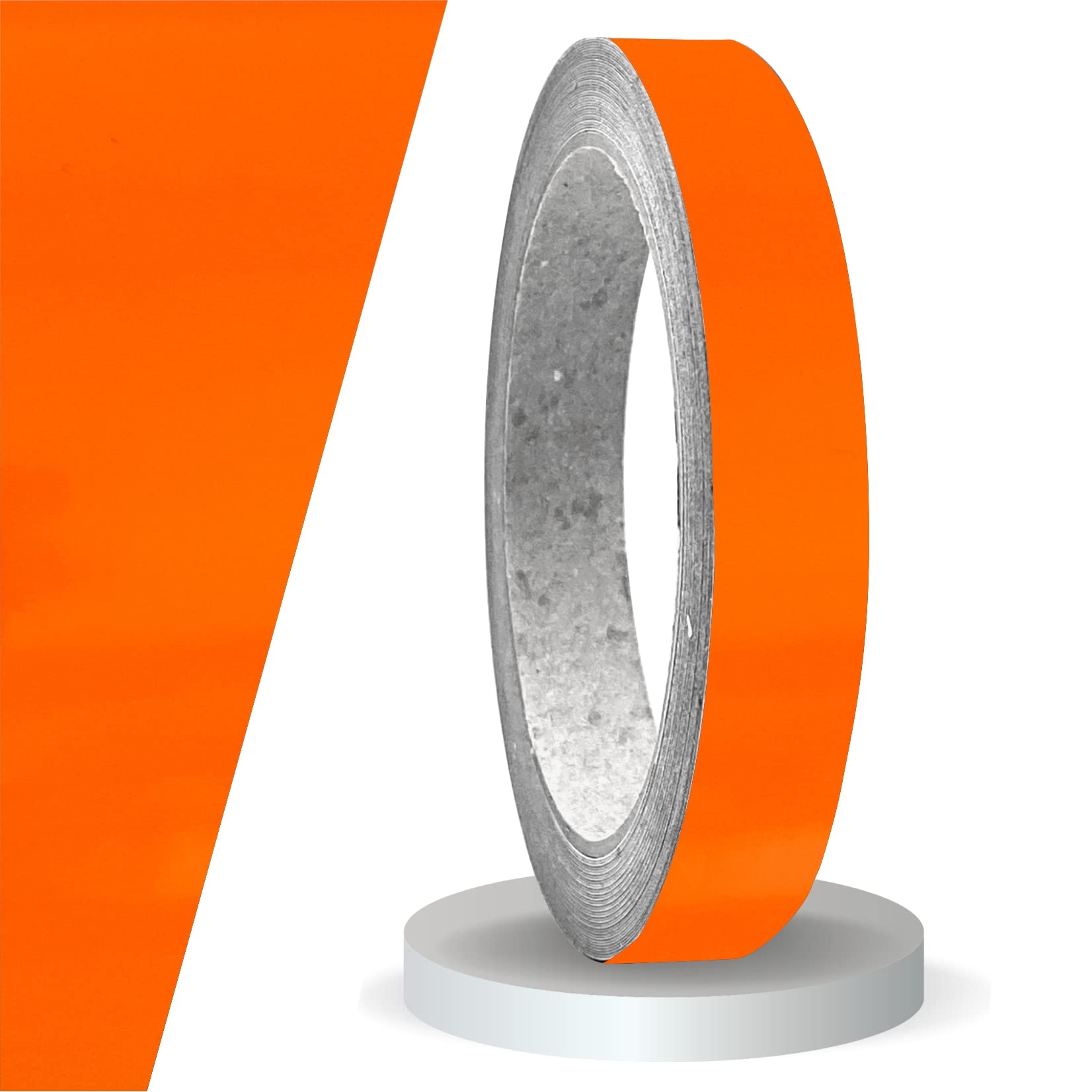 siviwonder Zierstreifen neon orange in 15 mm Breite und 10 m Länge für Auto Boot Jetski Modellbau Klebeband Aufkleber Dekorstreifen Folie Neonorange Neonaufkleber Fluor von siviwonder