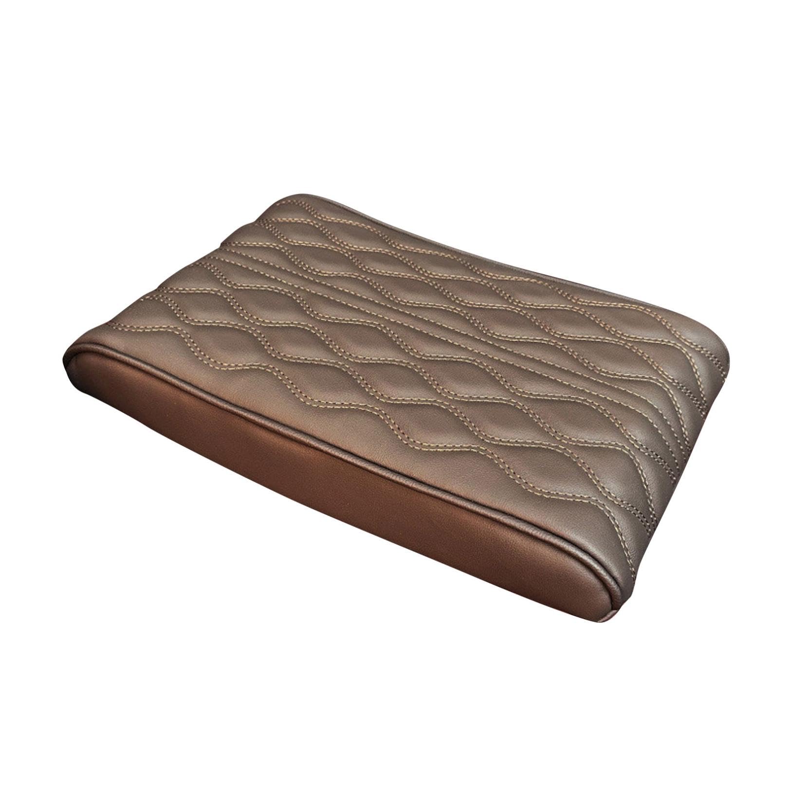 Skyrabbiter Leather Car Armrest Box Pad, Universal Center Console Lederpolster, Armlehne Universal Auto Box Pad, Aufwertung Leder Armlehnenauflage für Mittelkonsole, Universell Passend für Autos (E) von skyrabbiter