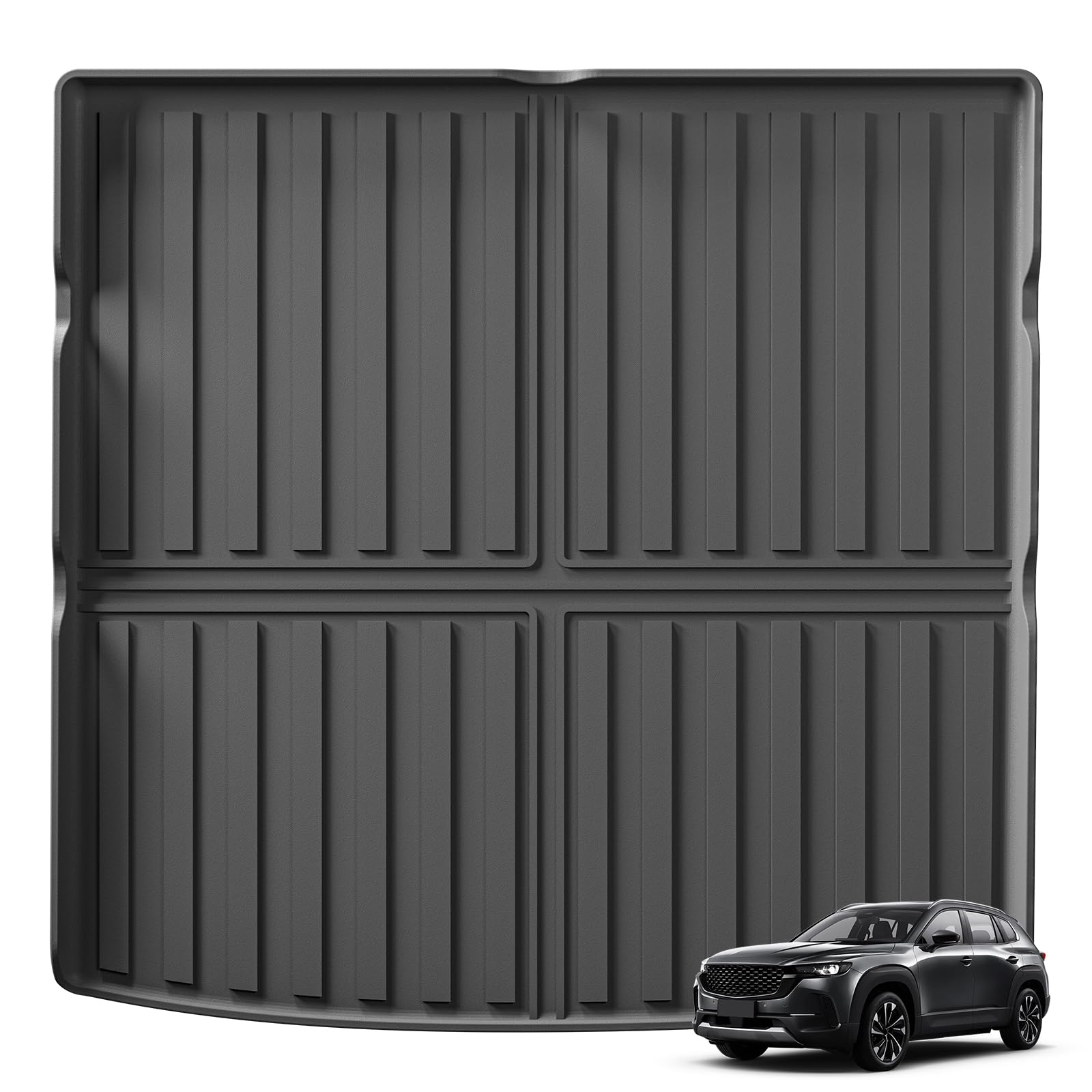 SMABEE Kofferraummatte für Mazda CX-50 2023 2024 2025 Cargo Liner Allwetter-Schutzpolster schneefest TPE schwarz von smabee