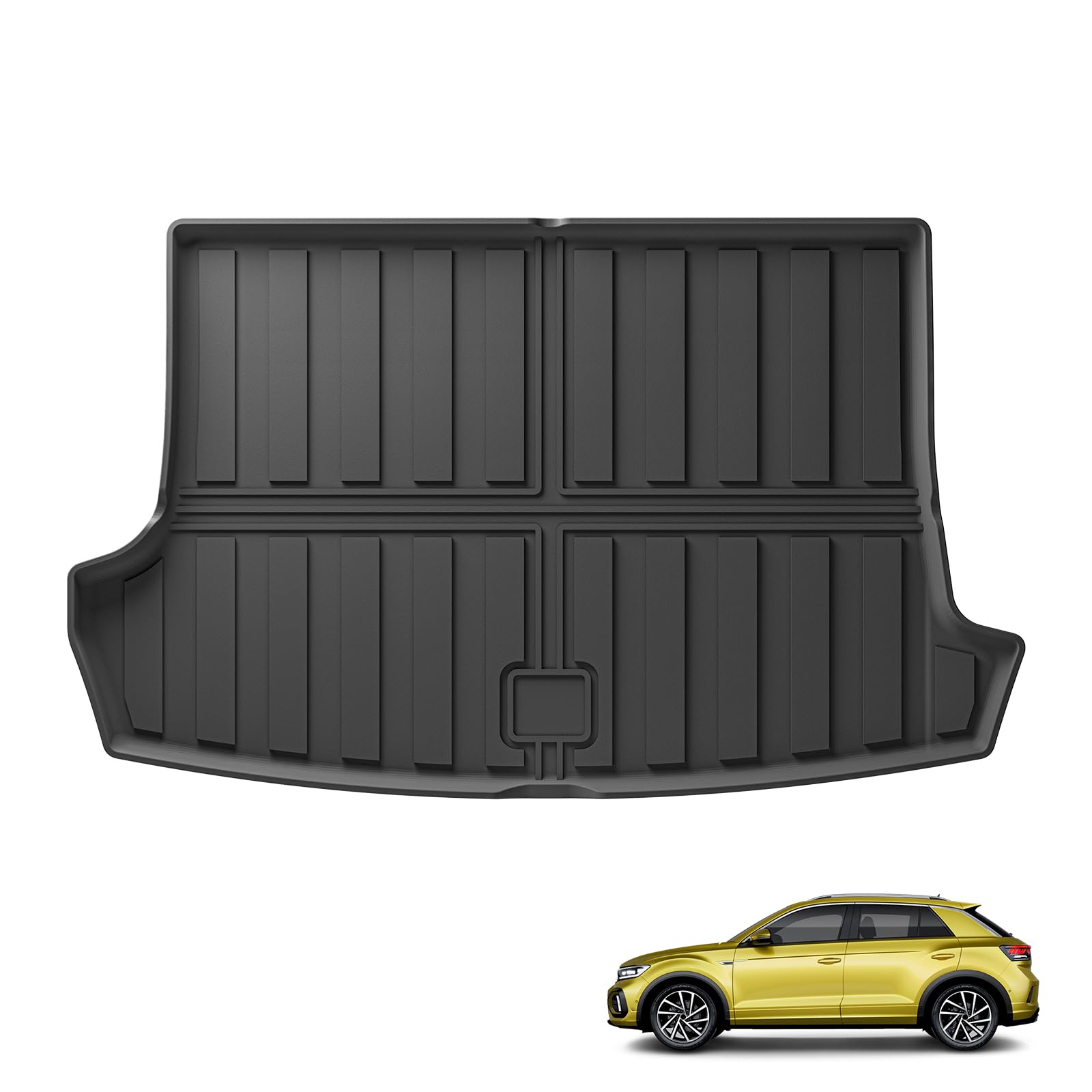 SMABEE Kofferraummatte für VW T-ROC 2018-2024 2025 Cargo Liner Allwetter Schutzmatte Cargo Mat Snowproof TPE Schwarz von smabee