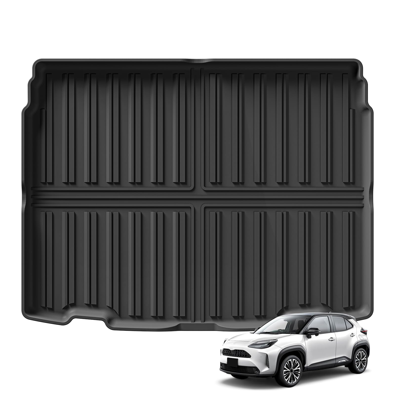 SMABEE Kofferraummatte für Yaris Cross 2021-2025 LHD Cargo Liner Allwetterschutzmatte Cargo Mat Snowproof TPE Schwarz von smabee