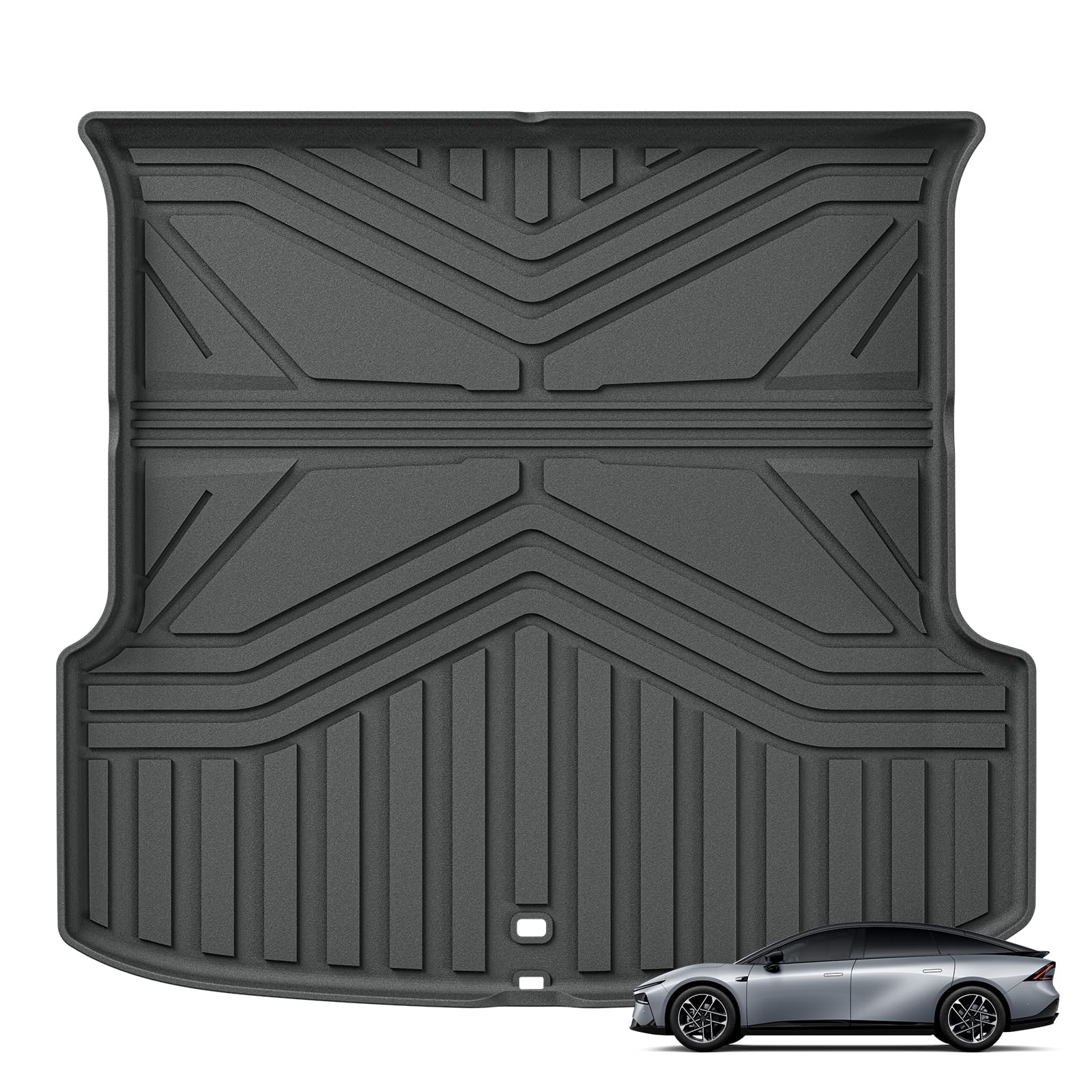 SMABEE Kofferraummatte kompatibel mit Xpeng P7+ 2024 2025 Cargo Liner Allwetter Schutzmatte Cargo Mat Snowproof TPE Schwarz von smabee