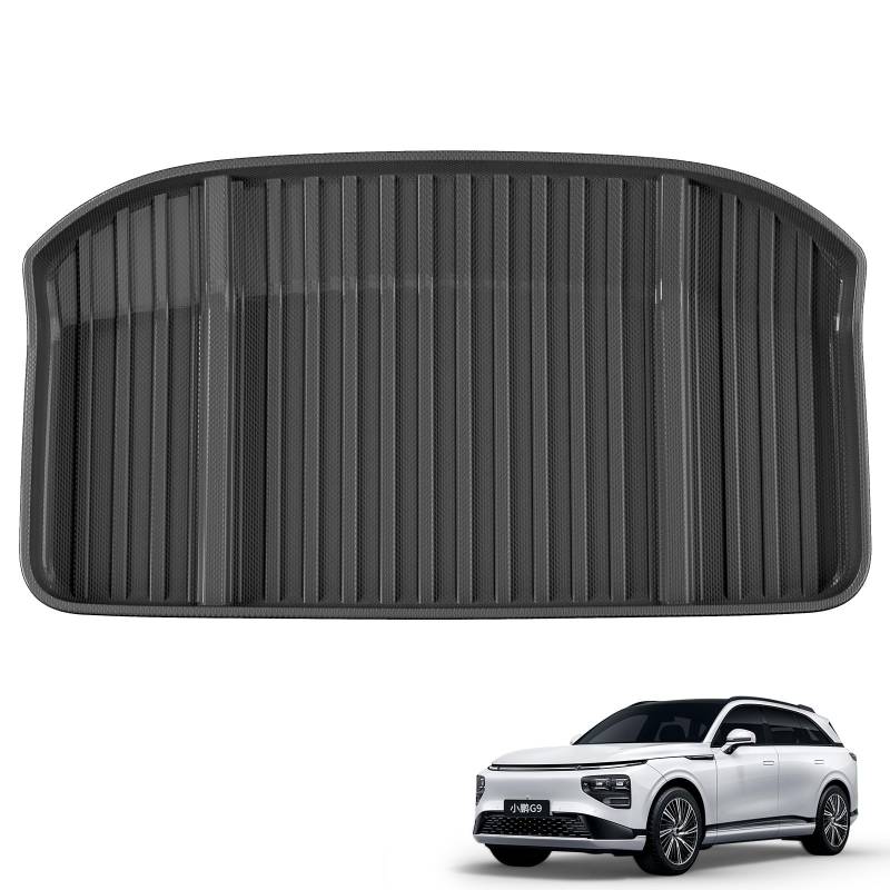 Smabee Kofferraummatte für Xpeng G9 2023 2024 2025 Auto Front Cargo Liner Matte TPE 3D Bodenmatte wasserdicht geruchloses Tablett Allwetter für Xpeng G9 Zubehör schwarz (LHD) von smabee