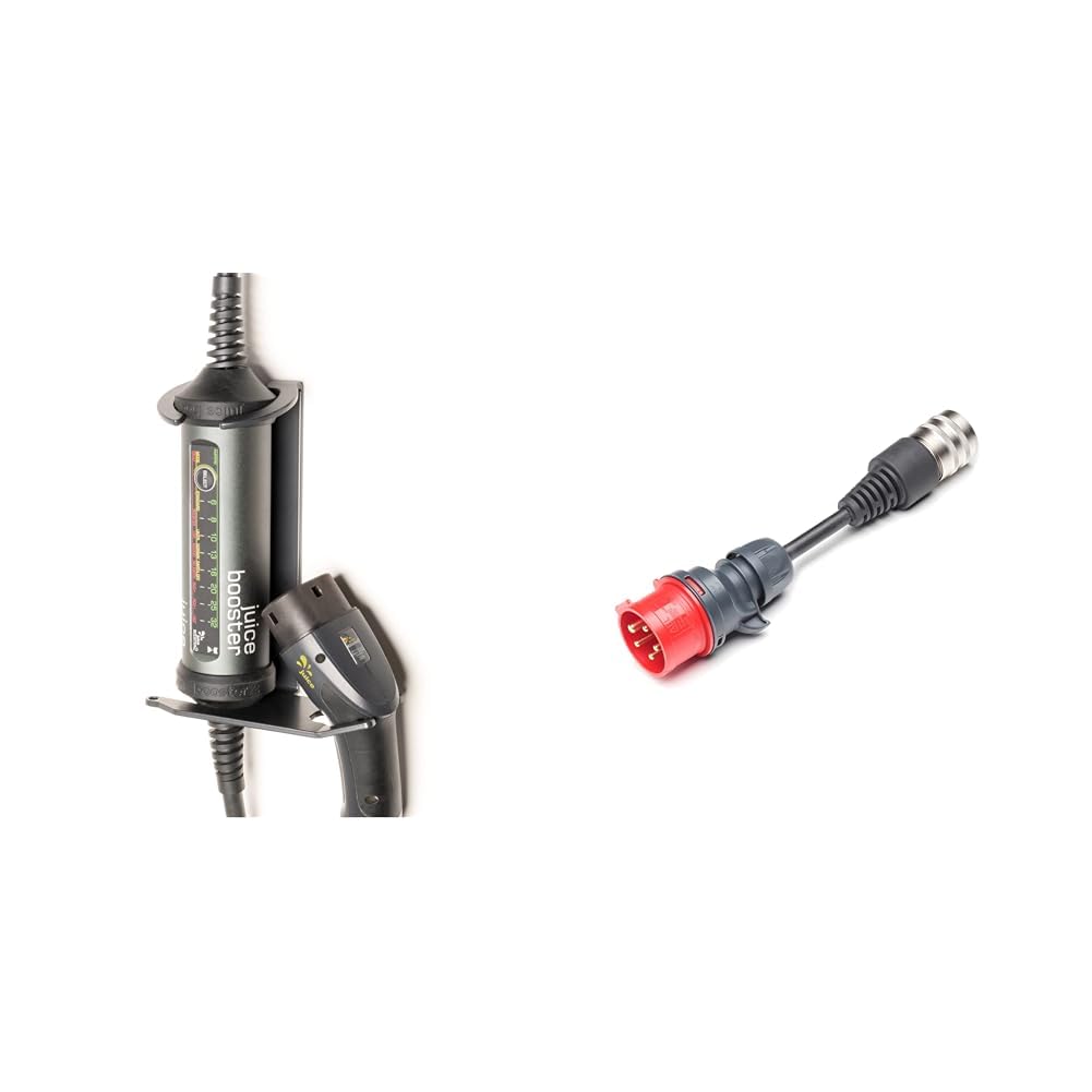 Juice Booster, Ladestation Typ 2 Wandhalterung & Juice Connector, CEE16 Rot Ladekabel Elektroauto Elektrofahrzeuge Adapter von smart Juice