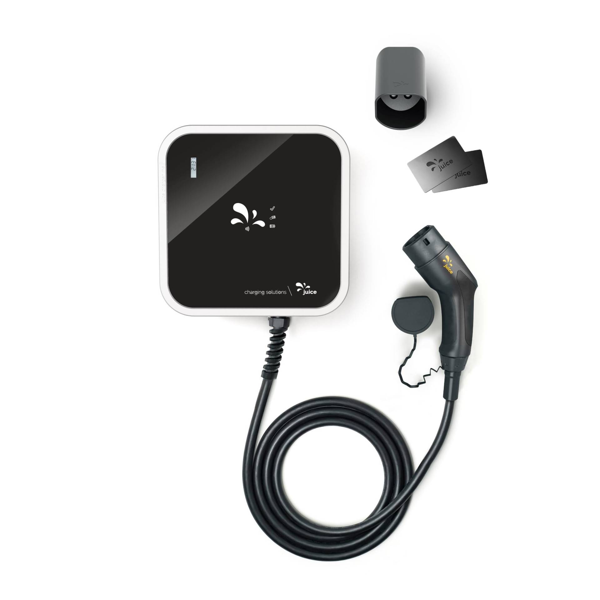 Juice Charger Me 3 Home, Premium Wallbox 11KW Elektroauto Ladestation, Kompatibel mit Typ 2 Ladekabel Elektrofahrzeugen, Einfache Installation, Wasserdicht IP67 und Stoßfest, RFID-aktiviert von smart Juice