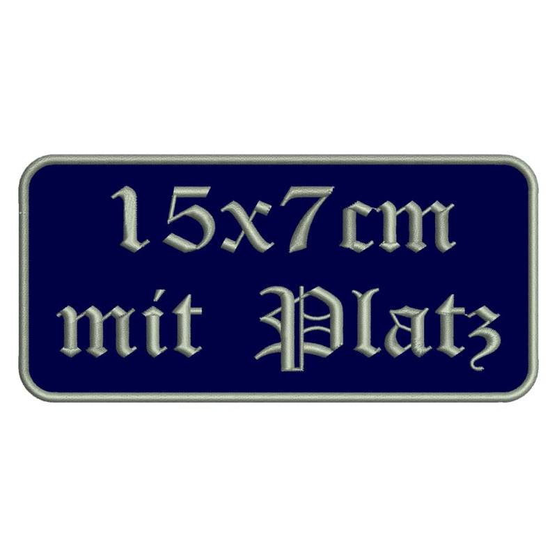 smartoutdoor Rechteckiger Aufnäher Rec2 für deinen Wunschtext - viele Farben und Größen (15x7cm) von Wolfszeit