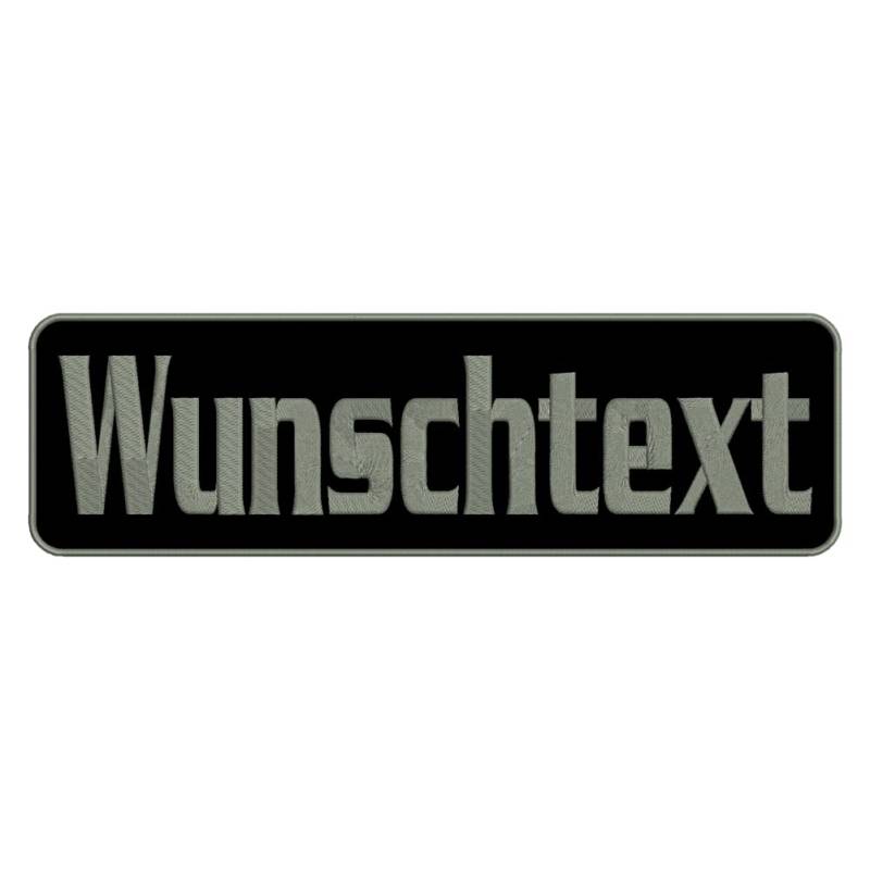 smartoutdoor Rechteckiger Aufnäher Rec2 für deinen Wunschtext - viele Farben und Größen (40x12cm) von Wolfszeit