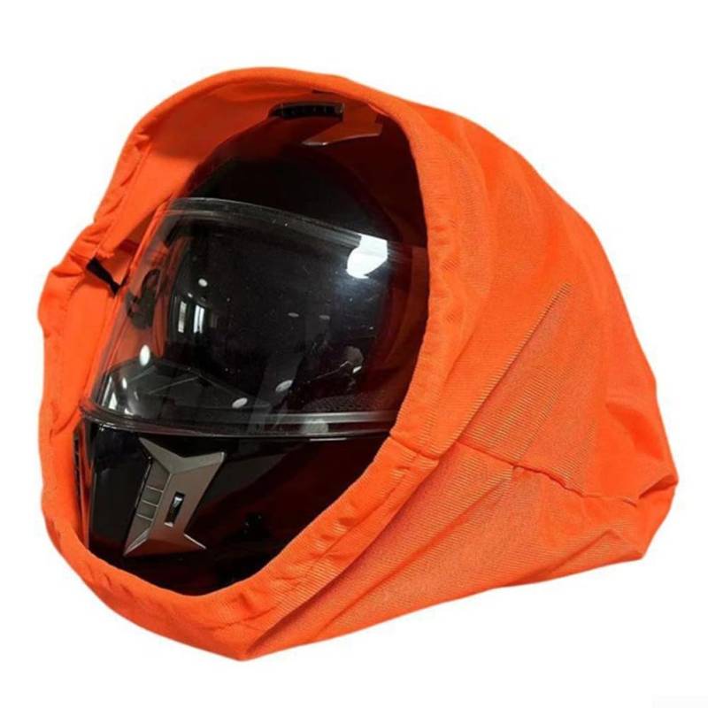 Aufbewahrungslösung für Motorradhelme mit weichem Innenfleece und Außenstoff (Orange) von snowchecking