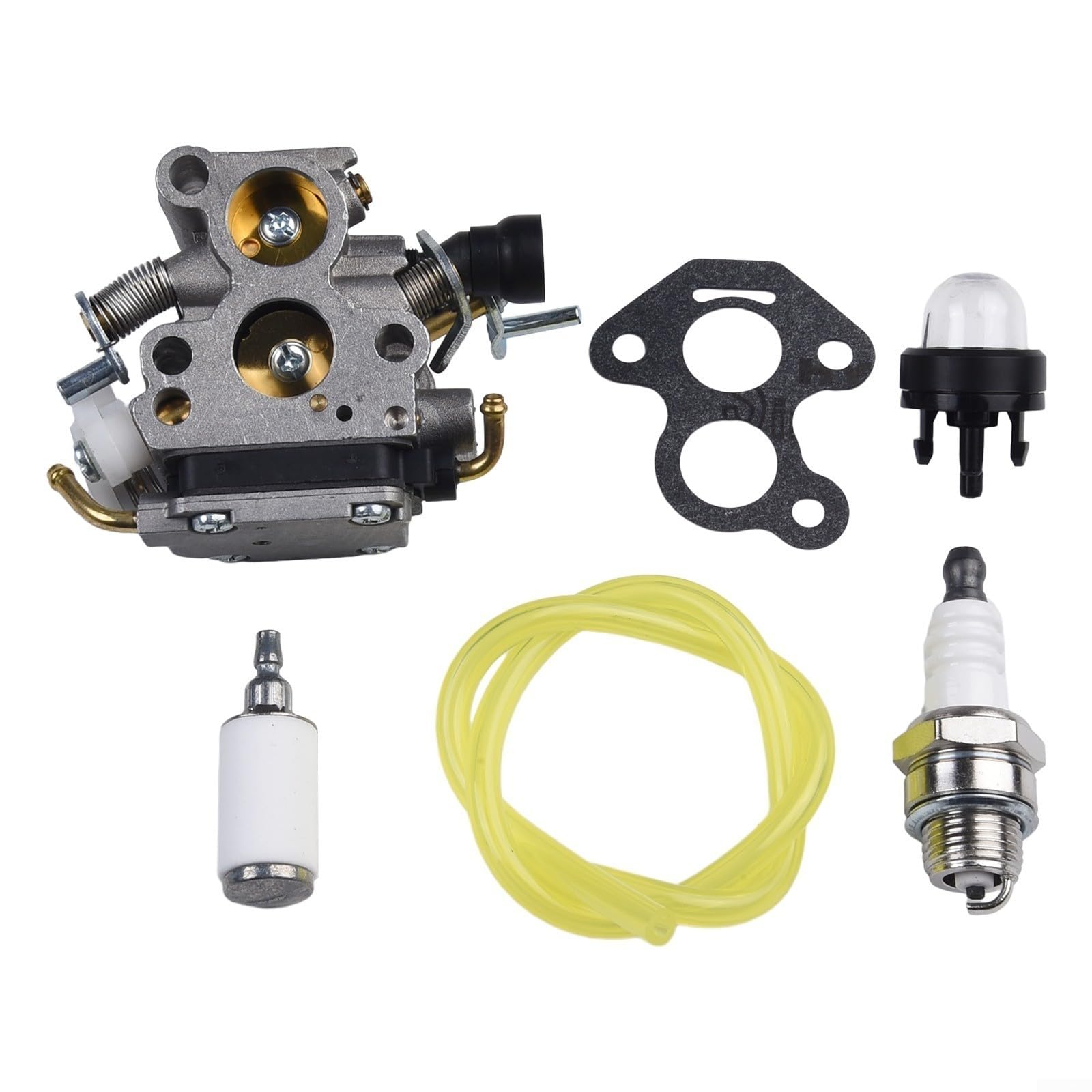 Kettensägenvergaser, 506450501 Ersatz für 135 140 140E 440 440E Modelle, Kettensägenvergaser mit Filter, Ölblasen-Rohrdichtung, Zubehör von snowchecking