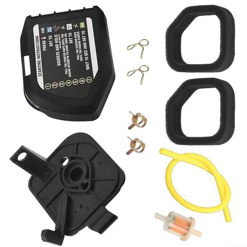 Snowchecking Rasenmäher-Luftfilter-Kits 308649003 Luftfilter-Abdeckungs-Set für RY251PH RY254BC 25CC Rasenmäher Tuning-Set mit Kraftstoffleitungsfilter-Clips Zubehör von snowchecking