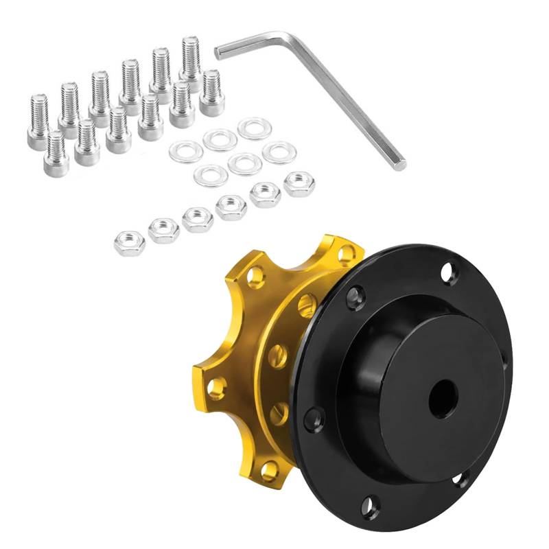 Auto Lenkradnaben Adapter, Universal 6 Loch Schnellspanner Zwei Wege -Lenkradnaben Boss Adapter für Momo Sparco Nrg Omp Lenkrennen/Rallye/Motorsport von sococo