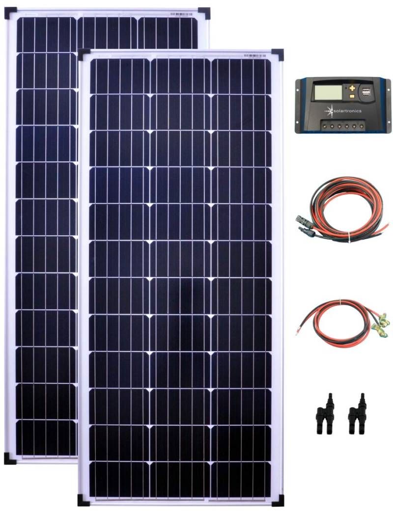 200Watt 12Volt Solar Set Solaranlage Inselanlage Garten Camping Solarmodul Photovoltaik von solartronics