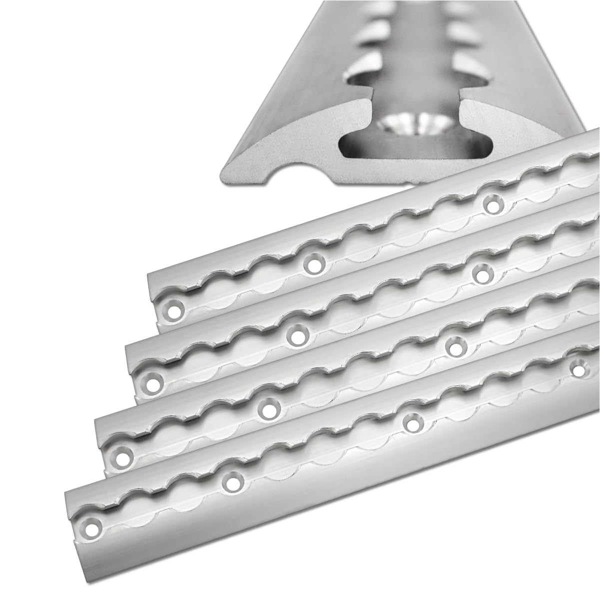 0,5 Meter Aluminium Airlineschiene halbrund Profil geeignet für Anhänger, PKW, LKW, Camper, Wohnmobil, Werkstatt UVM. von solidpro