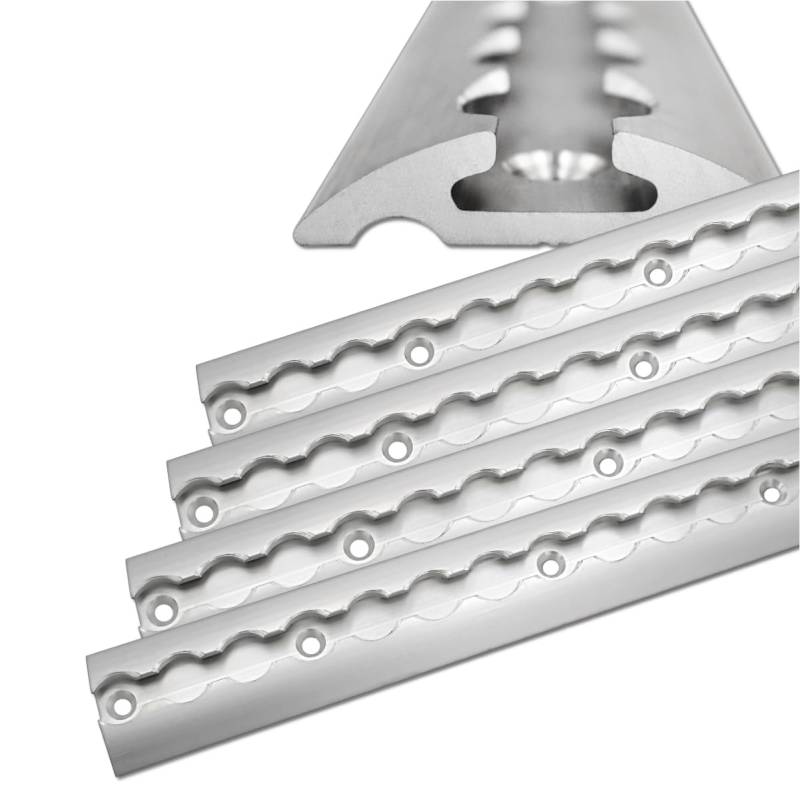 1x 2,0 Meter (1975mm) Aluminium Airlineschiene halbrund Profil geeignet für Anhänger, PKW, LKW, Camper, Wohnmobil, Werkstatt UVM. von solidpro