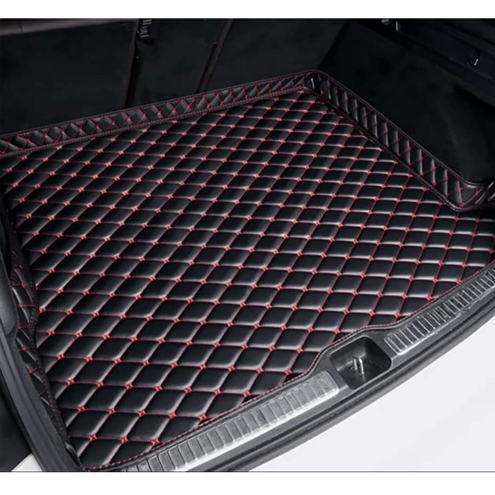 Auto Leder Kofferraummatten für P-eugeot RCZ 2010-2015, Cargo Teppich Kofferraumwanne Hohe Seite Schutzmatte Kofferraum Liner Tray Passgenau Kofferraumwanne Strapazierf?higen Innere Zubeh?r von songml