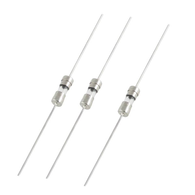 sourcing map 10 x Glaspatrone Langsam Durch Brennende axiale Bleisicherung 3,6x10mm 250V 2A von sourcing map