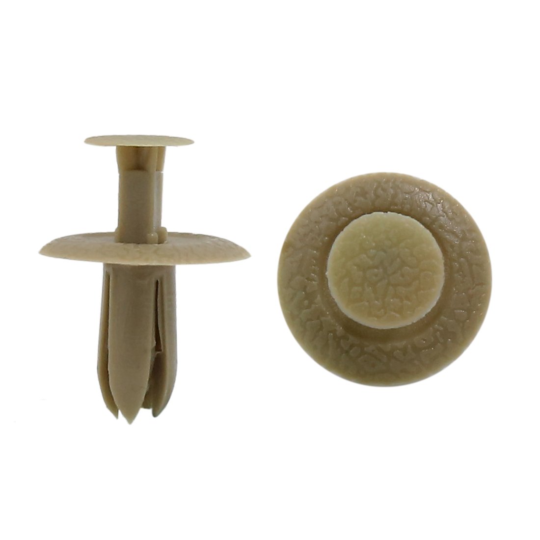 sourcing map 100 STK Beige 6 mm Loch Plastik Niete Tür Klemme Clips für Auto de von uxcell