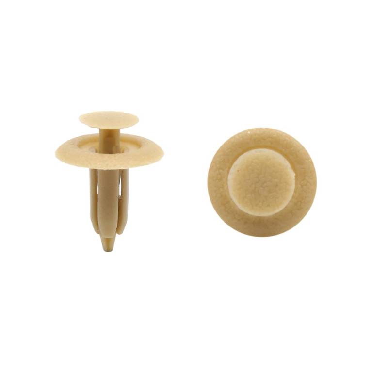 sourcing map 100 Stück 6mm Loch Kunststoff Nieten Auto Stoßstange Halterung Push-Typ Clips Beige DE de von sourcing map