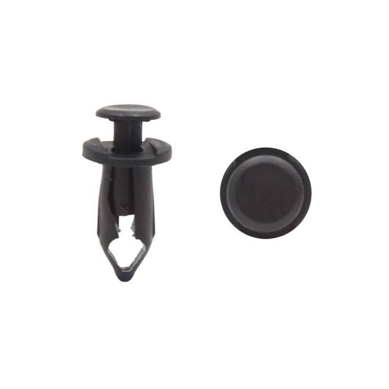 sourcing map 100Pcs 7mm Loch schwarz Kunststoff Nieten Verschluss Halter Push Clip für Auto von uxcell