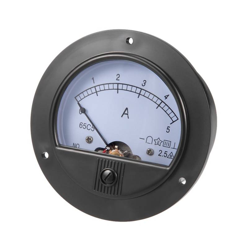 sourcing map 1 Stück Analoges Strommessgerät DC 0-5A 65C5 Amperemeter für Stromkreisprüfung Batterie Laden Ampere Tester Gauge von sourcing map