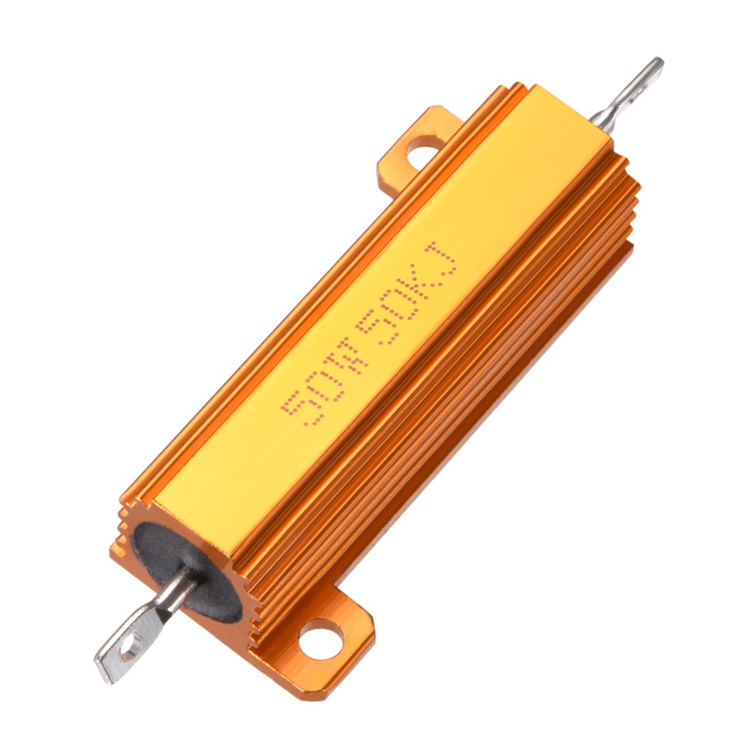 sourcing map 1pcs 50W 50k Ohm Aluminiumgehäuse Chassishalterung Leistungswiderstand Gold de von sourcing map