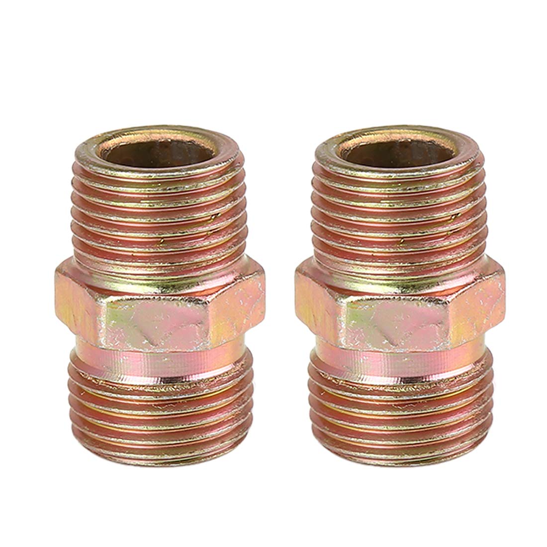 sourcing map 2Stk. 3/8" NPT Rohr zu M18x1,5 mm gerader Luftschlauchanschluss Adapter von X AUTOHAUX