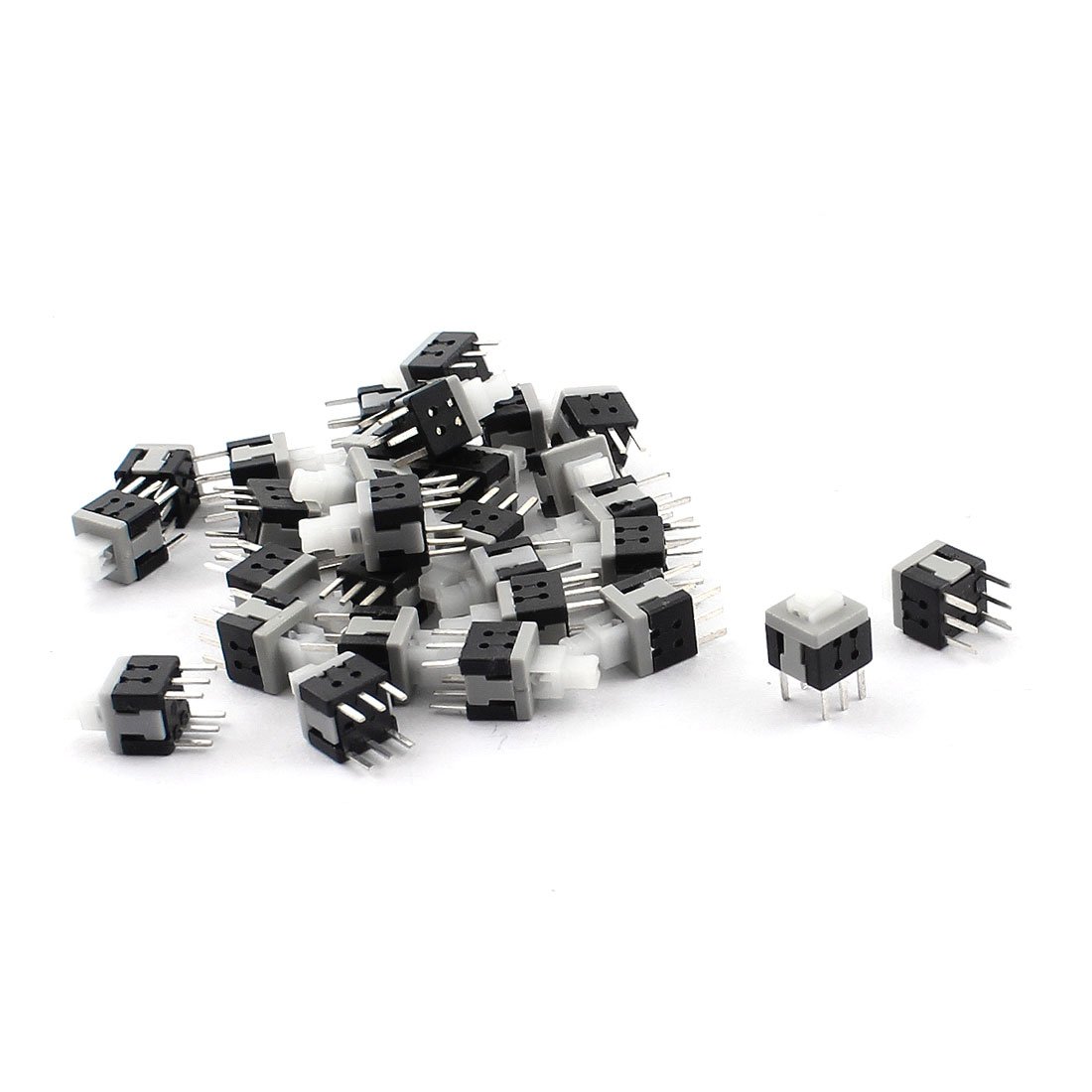 sourcing map 30 Stk 6Pin weiß Drucktaster Verriegelung taktiler Schalter 5.8mm x 5.8mm de von sourcing map