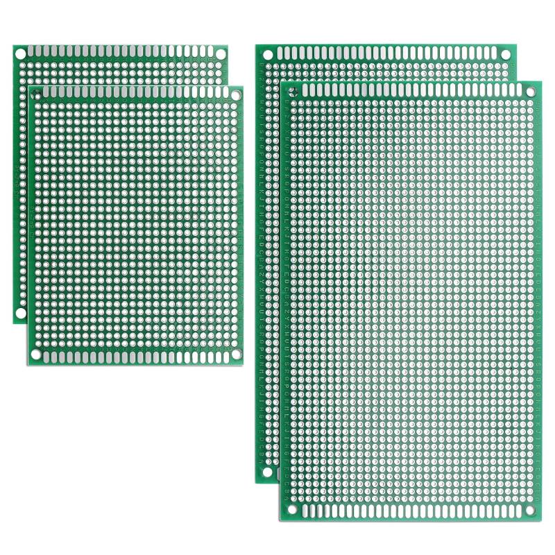 sourcing map 4Stk. Doppelseitig PCB Platinen Leiterplatten Kit (2 Größen - 7x9 9x15) Prototyping Platine für DIY Löten elektronischen Projekten Praxistest Schaltung von sourcing map