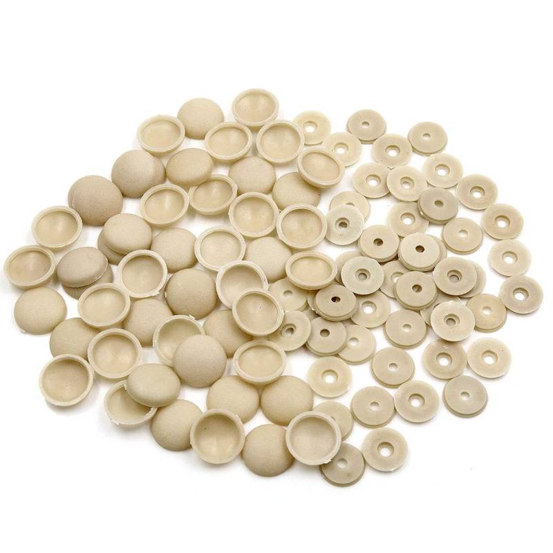 sourcing map 50 Set beige Mutter Schrauben Bolzen Kappe Abdeckung Dekoration Auto 4mm Dmr. von X AUTOHAUX